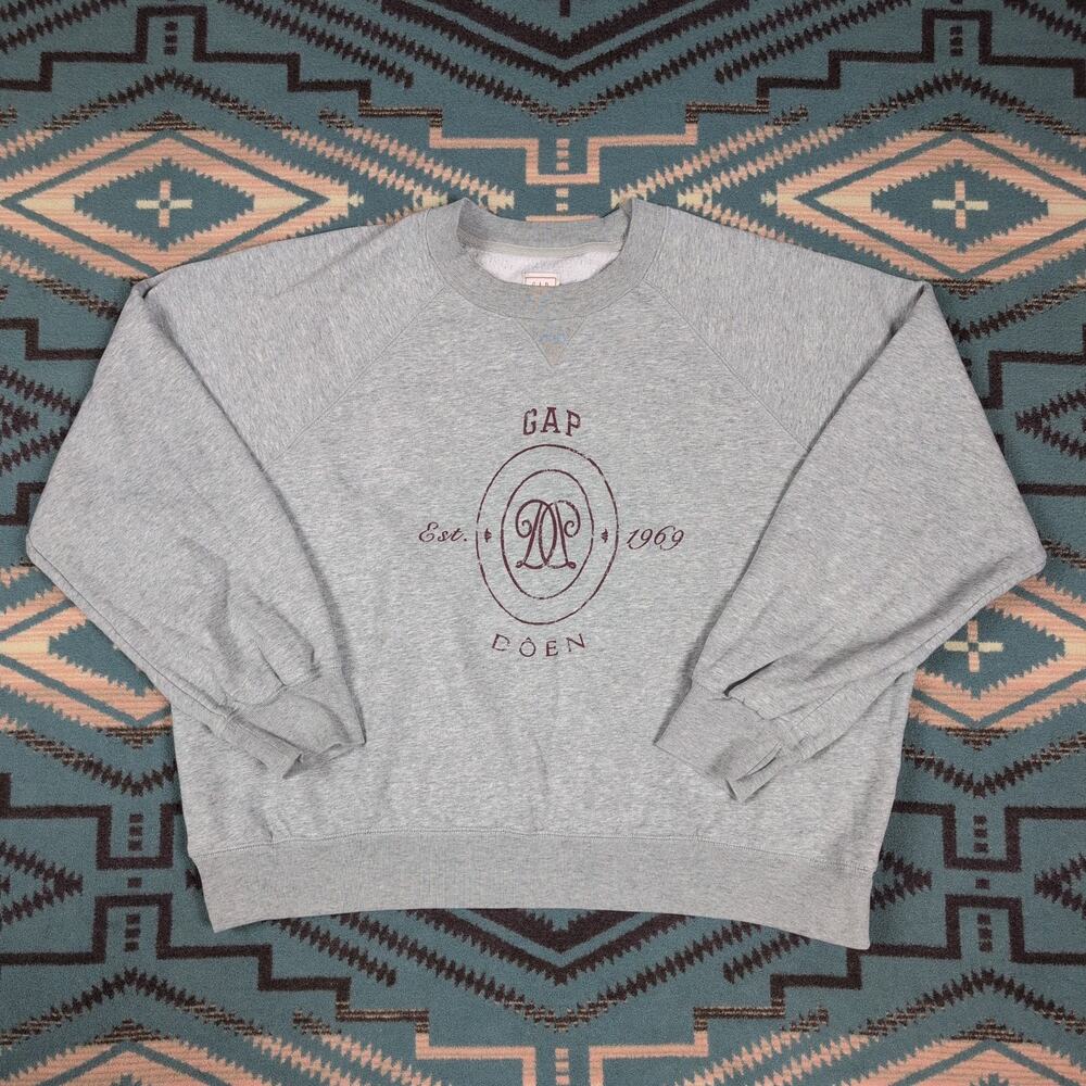 Gap × DÔEN Adult Vintage Soft Logo Sweatshirt XL Cropped Boxy Fit